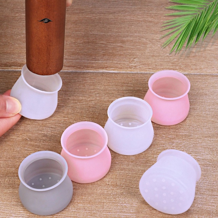 [ XẢ KHO - GIÁ GỐC TẬN XƯỞNG ] Set 4 Vỏ bọc chân bàn ghế chống trầy xước bằng silicon. nút cao su bịt chân bàn. ghế. ống hộp. Bọc chân ghế silicon Chống Ồn Nhật Bản