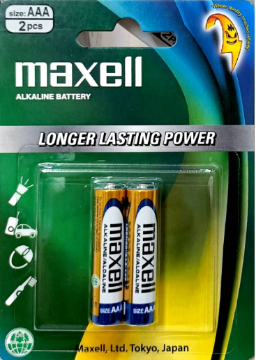 1 Vỉ - 2 viên pin AAA Alkaline Maxell chính hãng