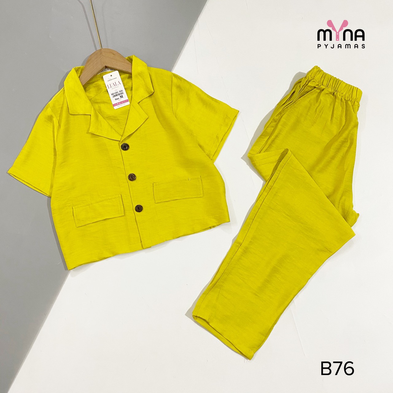 Set bộ đũi tơ cổ vest 2 túi, áo cộc tay quần 9 tấc