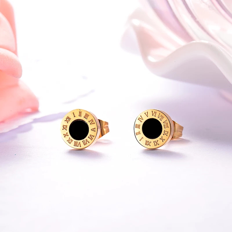 Bông tai nữ bông tai titan không han gỉ siêu bền màu - mẫu đá đen cá tính, thiết kế tinh xảo, sang trọng và thời thượng, phù hợp với mọi loại trang phục