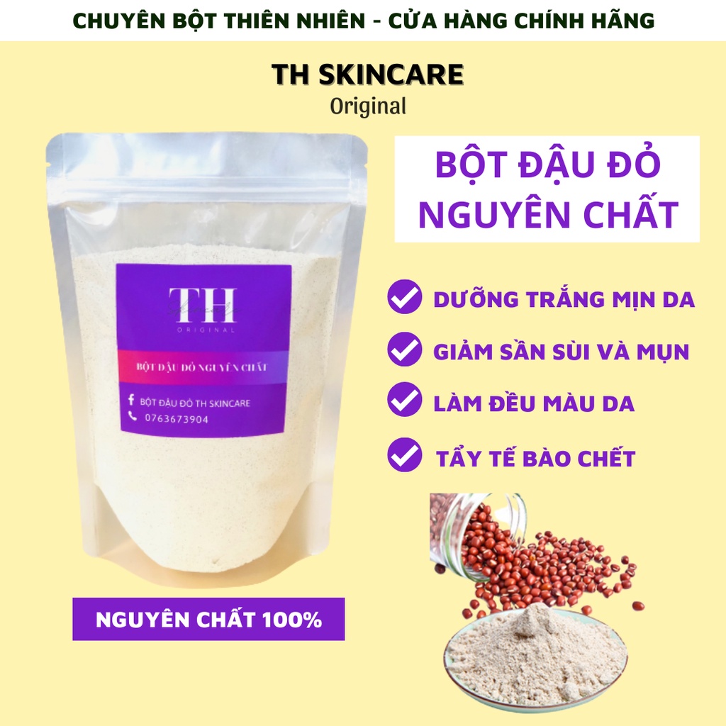 Bột đậu đỏ nguyên chất tắm trắng dưỡng da TH Skincare