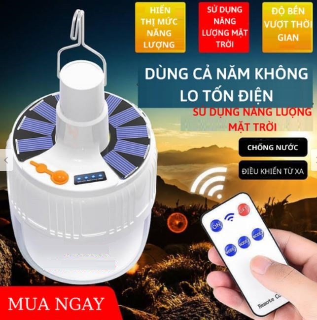 Bóng đèn tích điện Bóng đèn tích điện bóng led 100w có điều khiển tích được 6-8h - DEN TICH DIEN