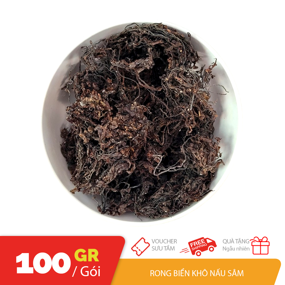 100gr rong biển khô nấu nước sâm loại nguyên thủy còn đất