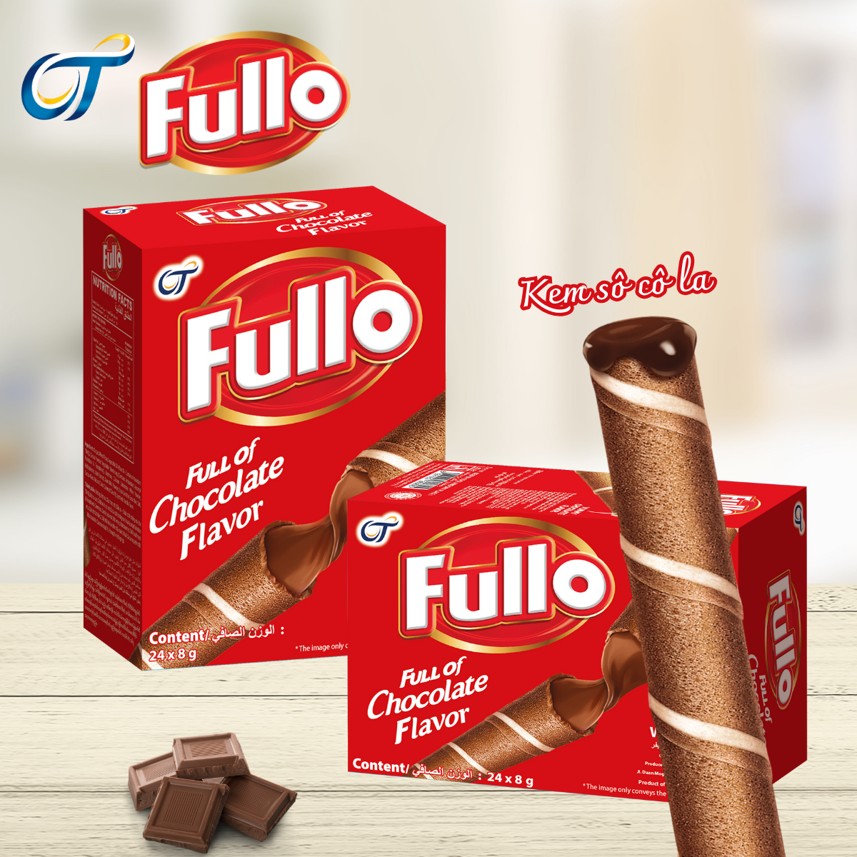 Combo 2 Hộp bánh quế Fullo Socola 192g