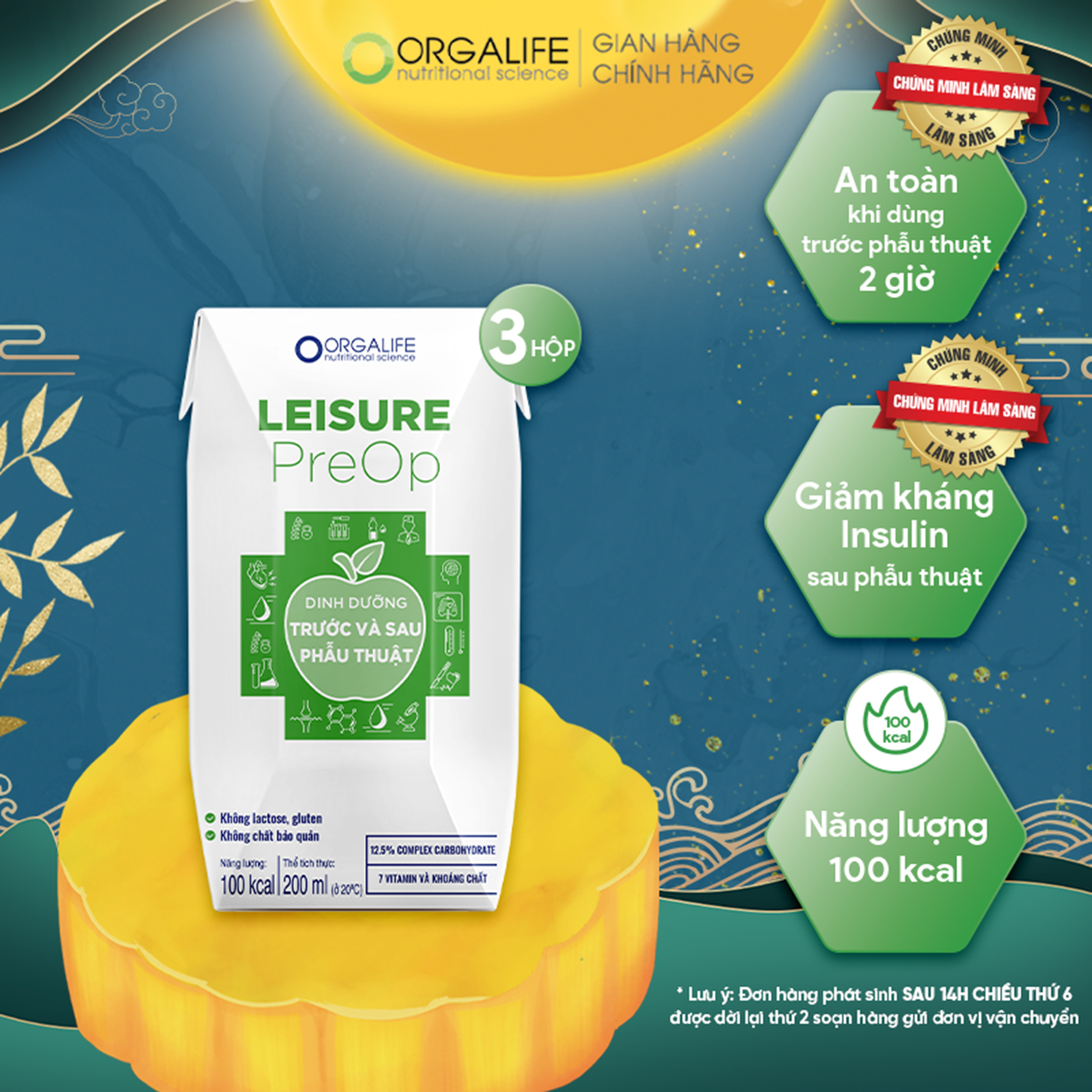 Leisure PreOp thực phẩm dinh dưỡng - Lốc 3 - Dinh dưỡng tiền phẫu thuật