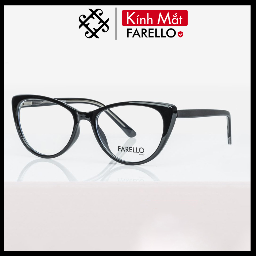Gọng kính cận nữ FARELLO nhựa bọc kim loại, mắt mèo, nhiều màu - CATEY Y8013
