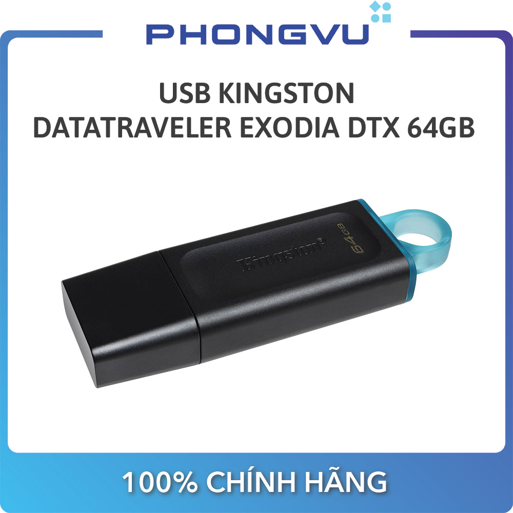 Usb kingston 64gb usb 3.2 datatraveler exodia chính hang