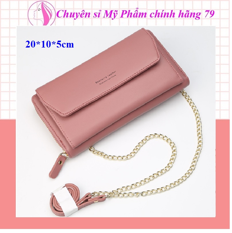 [Freeshipmax] Ví nữ dài cầm tay, ví nữ đẹp cao cấp, ví học sinh, Ví cầm tay có dây đeo chéo, ví đựng điện thoại