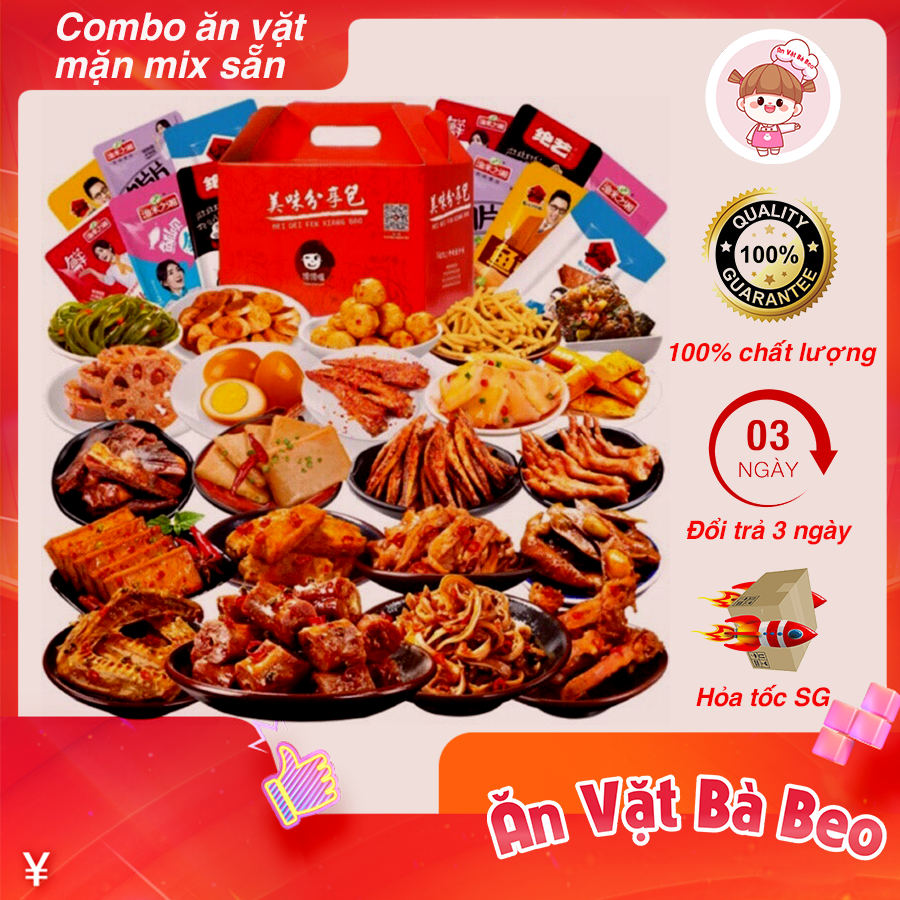 🔴 set 1️⃣0️⃣ món 🔴 ăn vặt mặn mix - ăn vặt nội địa trung