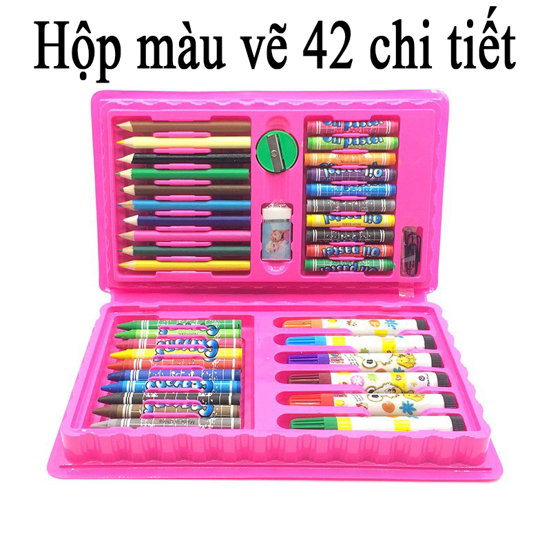 Hộp bút màu cho bé 42 chi tiết
