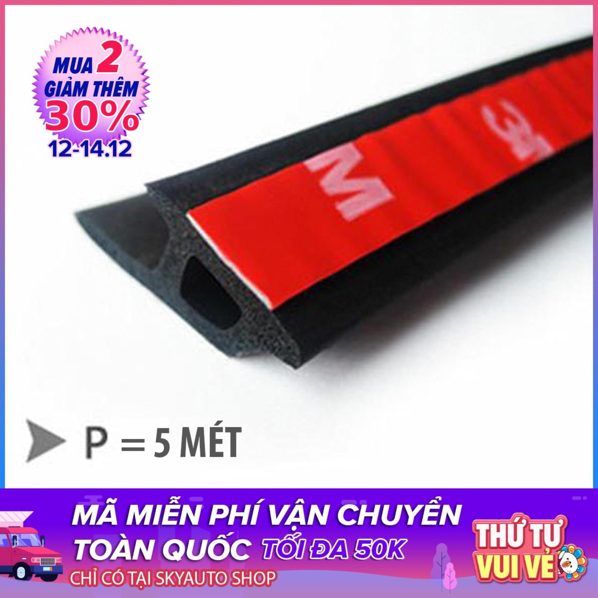 5 Mét gioăng Chữ P cao cấp chống ồn và bảo vệ xe hơi (Ron cao su cao cấp)