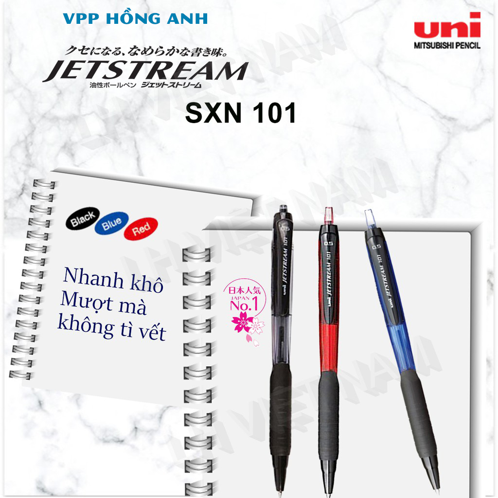 Bút Bi Bấm Uni Jetstream 0.5mm SXN-101