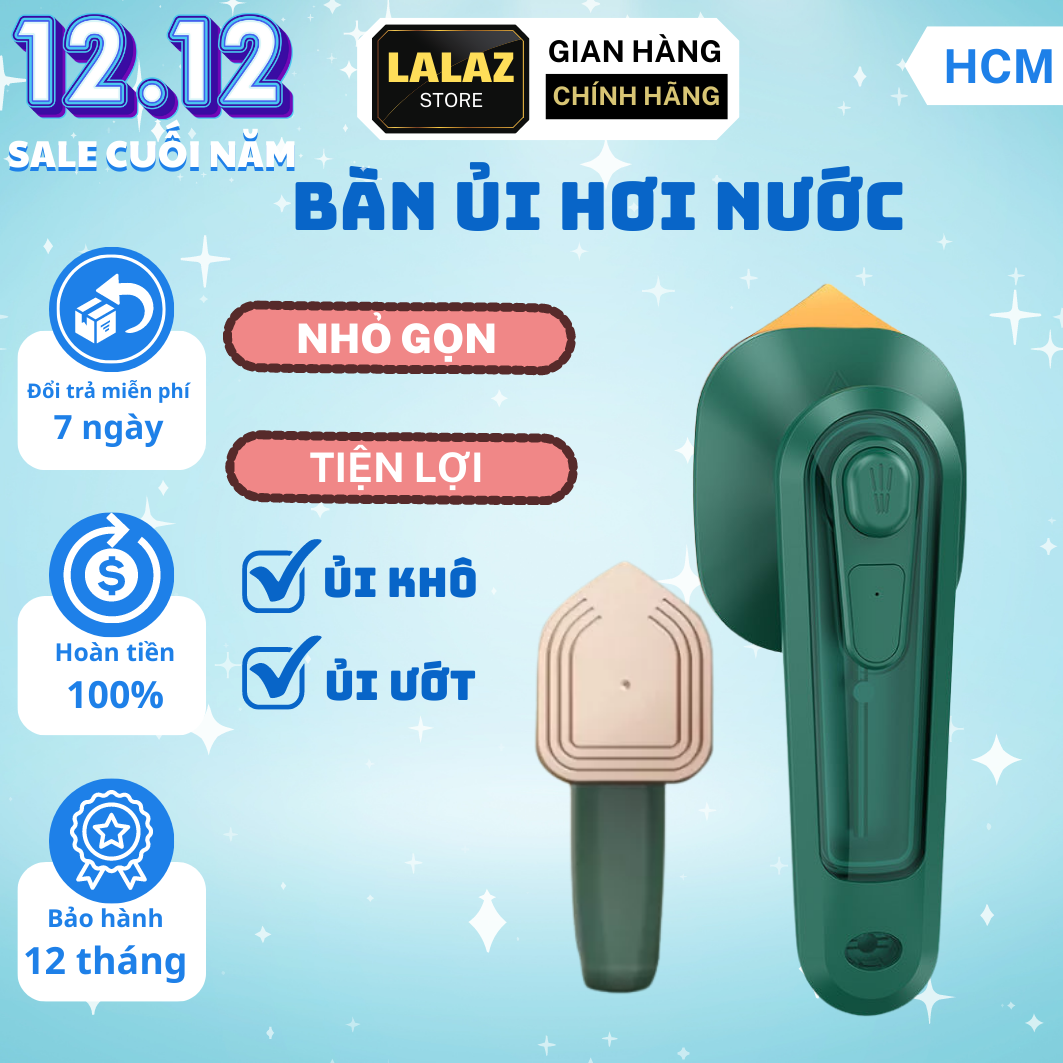 Bàn ủi hơi nước mini, Bàn là hơi nước cầm tay mini, bàn là điện quần áo công suất 33W, Bàn ủi mini du lịch thiết kế nhỏ gọn ủi đứng ủi nằm dễ dàng, bàn ủi hoi nước cầm tay, bàn ủi mini du lịch, bàn ủi hơi nước