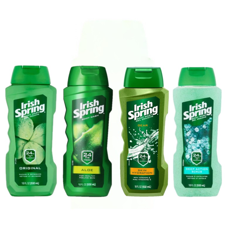 Sữa tắm gội toàn thân dành cho nam Irish Spring 532ml - USA
