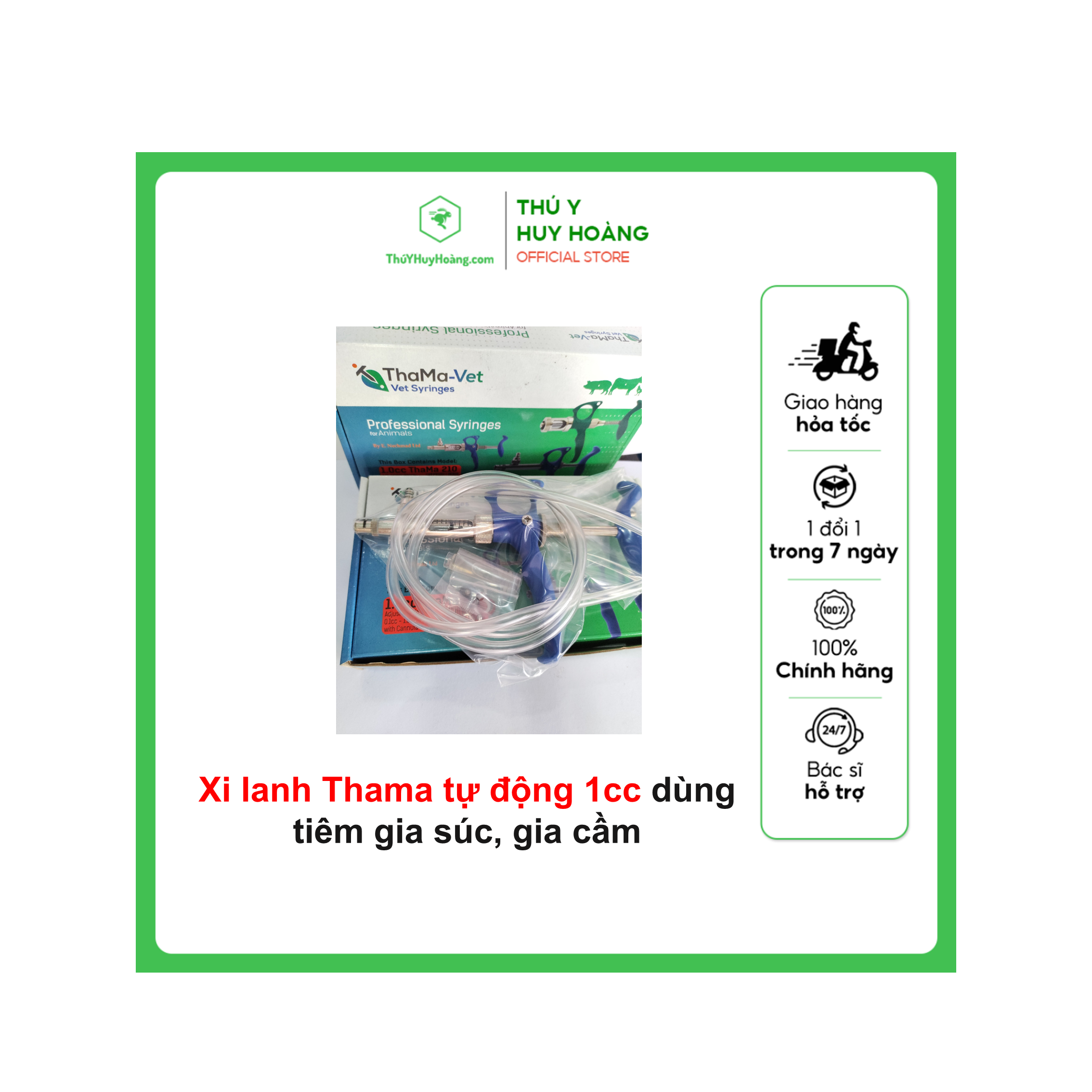 Xi lanh Thama tự động 1ML dùng cho gà vịt cút