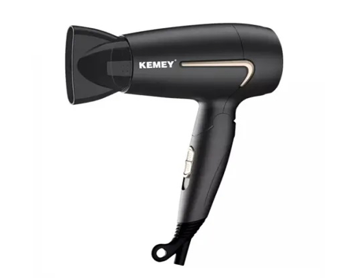 Máy sấy tóc gấp gọn 3 tốc độ sấy kemey km 6834, công suất lớn với 2 chế độ nóng/lạnh. công nghệ an toàn.chống hư tổn tóc bảo hành 12 tháng.