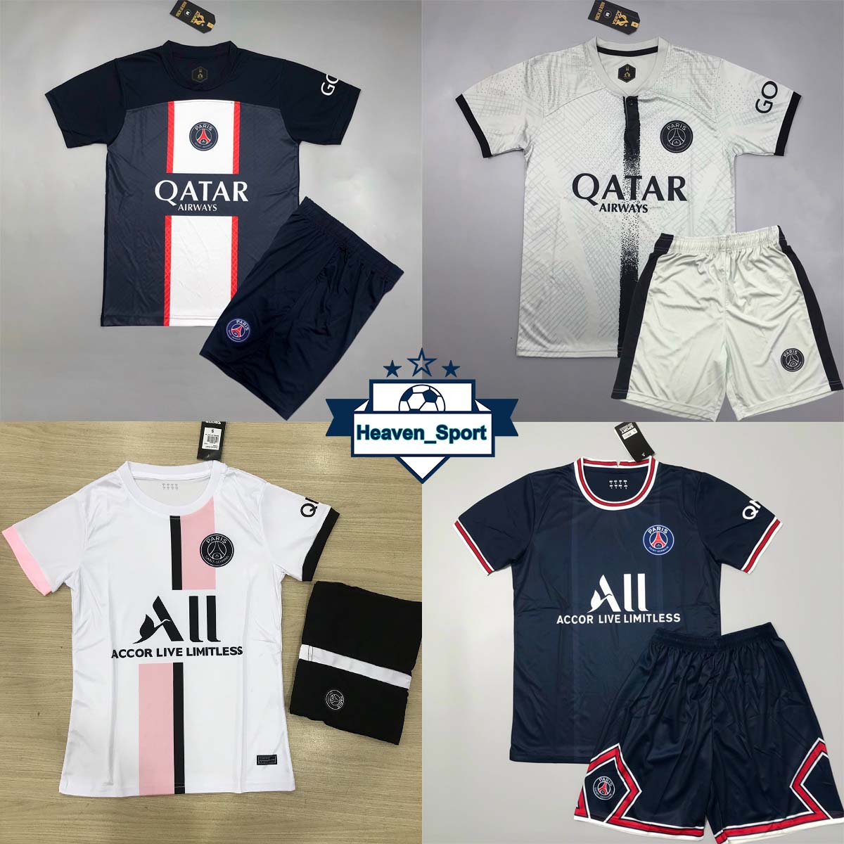 Áo bóng đá clb psg 2022 - thun thái cao cấp - co giãn 4 chiều