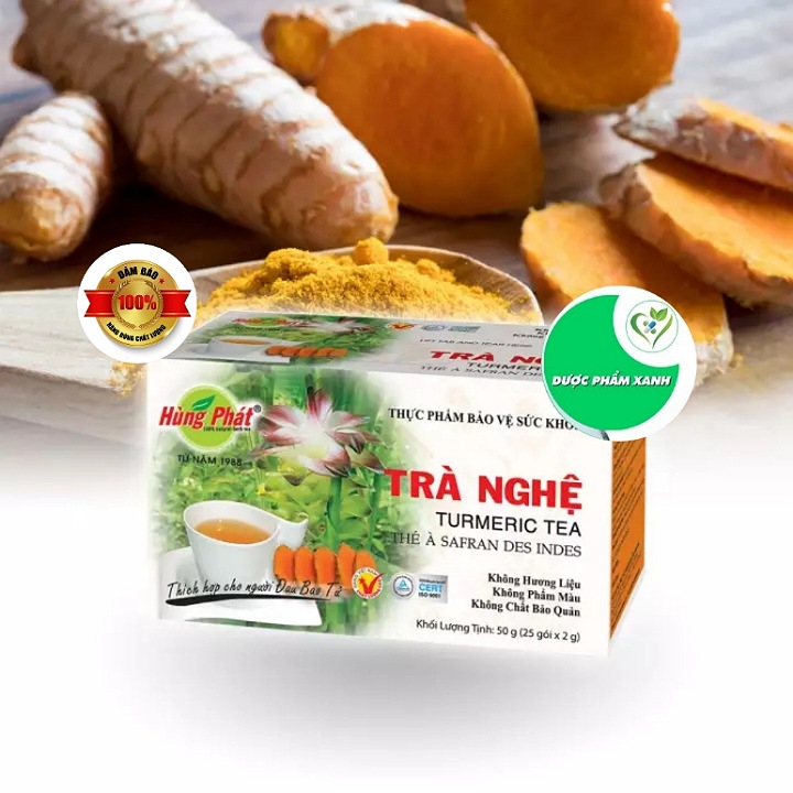 Trà nghệ hùng phát - hỗ trợ viêm loét dạ dày, kiện tỳ, bổ máu