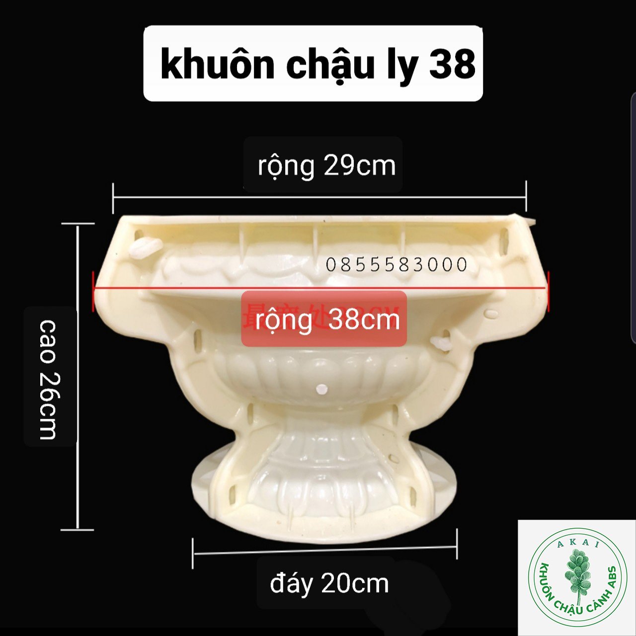Khuôn đúc chậu cảnh ly 38