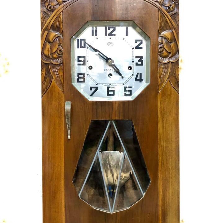 H188: Đồng hồ cổ ODO - 36 Gai-Carillon thùng kính rào to mặt số nổi đẹp  nguyên zin tuyệt đối - Đồng hồ lối cổ.Vn