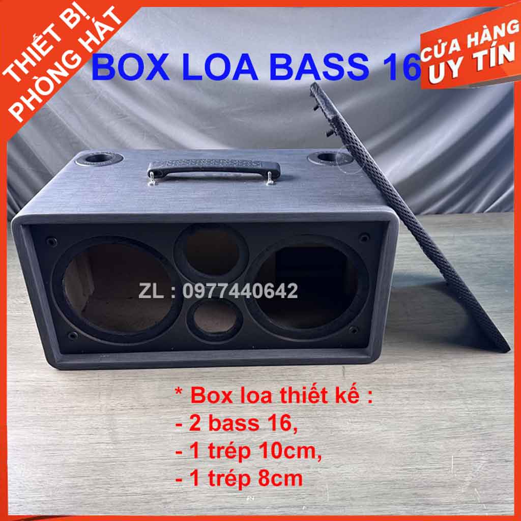 Vỏ thùng loa xách tay k10 bass 16, khoét sẵn lỗ, bọc da cao cấp, có lưới và quai xách đi kèm, box k10 plus dán da
