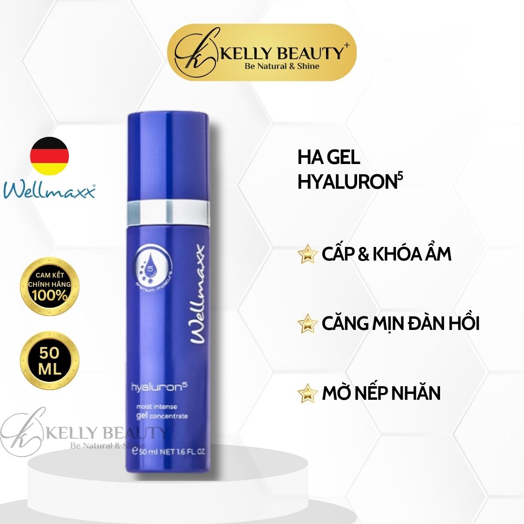 Wellmaxx Hyaluron Moist Intense Gel Concentrate - HA Gel Cấp Ẩm Tầng Sâu, Làm Dịu Da; Tăng Đàn Hồi, Căng Bóng Da | Kelly Beauty