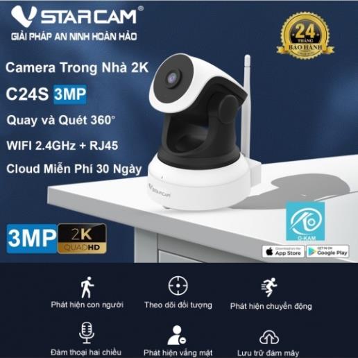 Camera IP Wifi STARCAM C24S 3MP . Bảo hành 12 Tháng