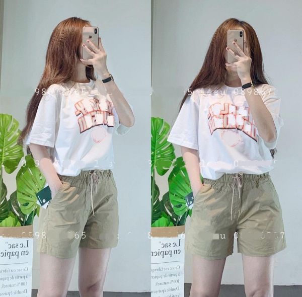Quần short, quần đùi nữ chất kaki lưng thun có dây rút nhiều màu để lựa chọn ttt