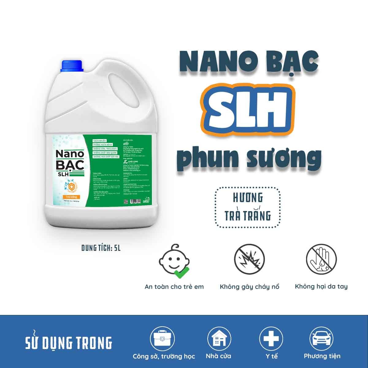 Dung dịch nano bạc slh khử khuẩn, khử mùi nhà cửa 5lit