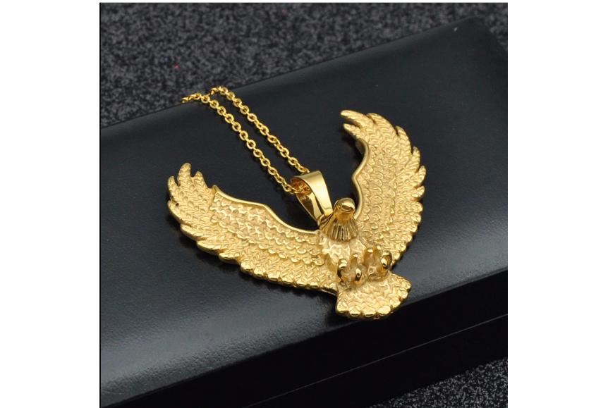 [HCM]dây chuyền đại bàng titan nhập khẩu mạ vàng 18k cực ngầu for men