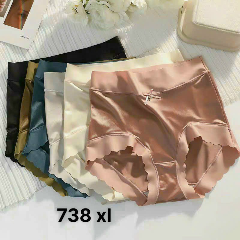 Bộ 5 quần lót nữ lưng cao lụa tơ tầm cao cấp mã 738 xl -my loan 42