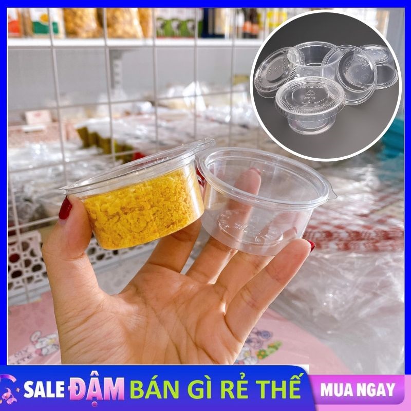 SET 100 HỦ SỐT 60ML, CÓ NẮP ĐẬY DÙNG ĐỂ ĐỰNG NƯỚC CHẤM MANG ĐI, HŨ XỐT , HŨ GIA VỊ , HŨ ĐỰNG TƯƠNG - Hộp Nhựa Đựng Nước Chấm Mang Về [100 HỦ/CÂY BAO GỒM NẮP ] TIỆN LỢI DỄ SỬ DỤNG