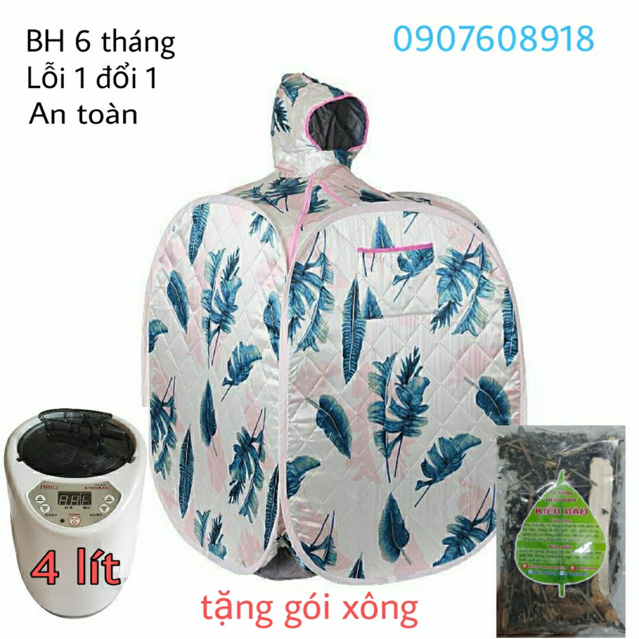 Bộ đôi nồi xông hơi cao cấp hero 4l và lều dày 3 lớp chui đầu.bh 6 tháng.lỗi 1 đổi 1.xông hơi ngăn ngừa vi khuẩn