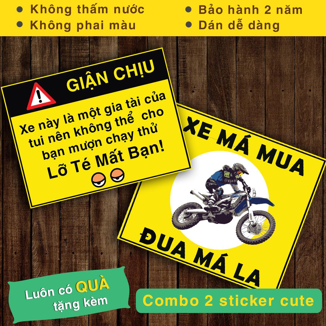 [HCM]Combo 2 Logo Sticker dán xe  Đua Má La