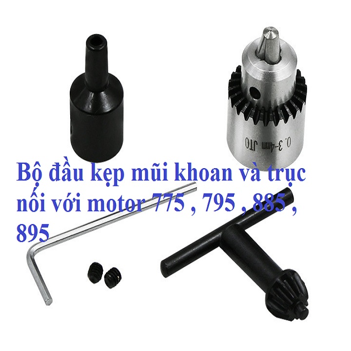Đầu kẹp mũi khoan 775 - đầu kẹp 3 chấu và nối trục jto - 5 có ốc vặn