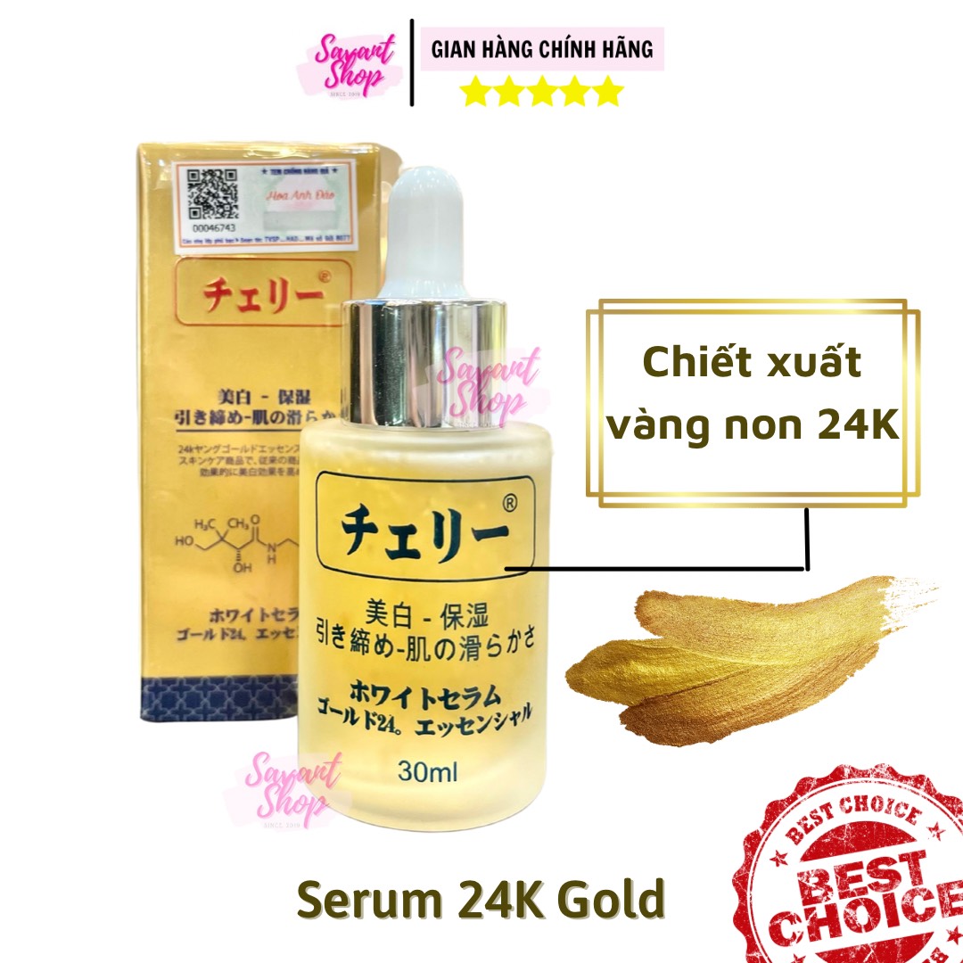 [QUÀ TẶNG KÈM] TINH CHẤT VÀNG NON 24K - SERUM HOA ANH ĐÀO NHẬT BẢN CHÍNH HÃNG 30ML - Savant Shop