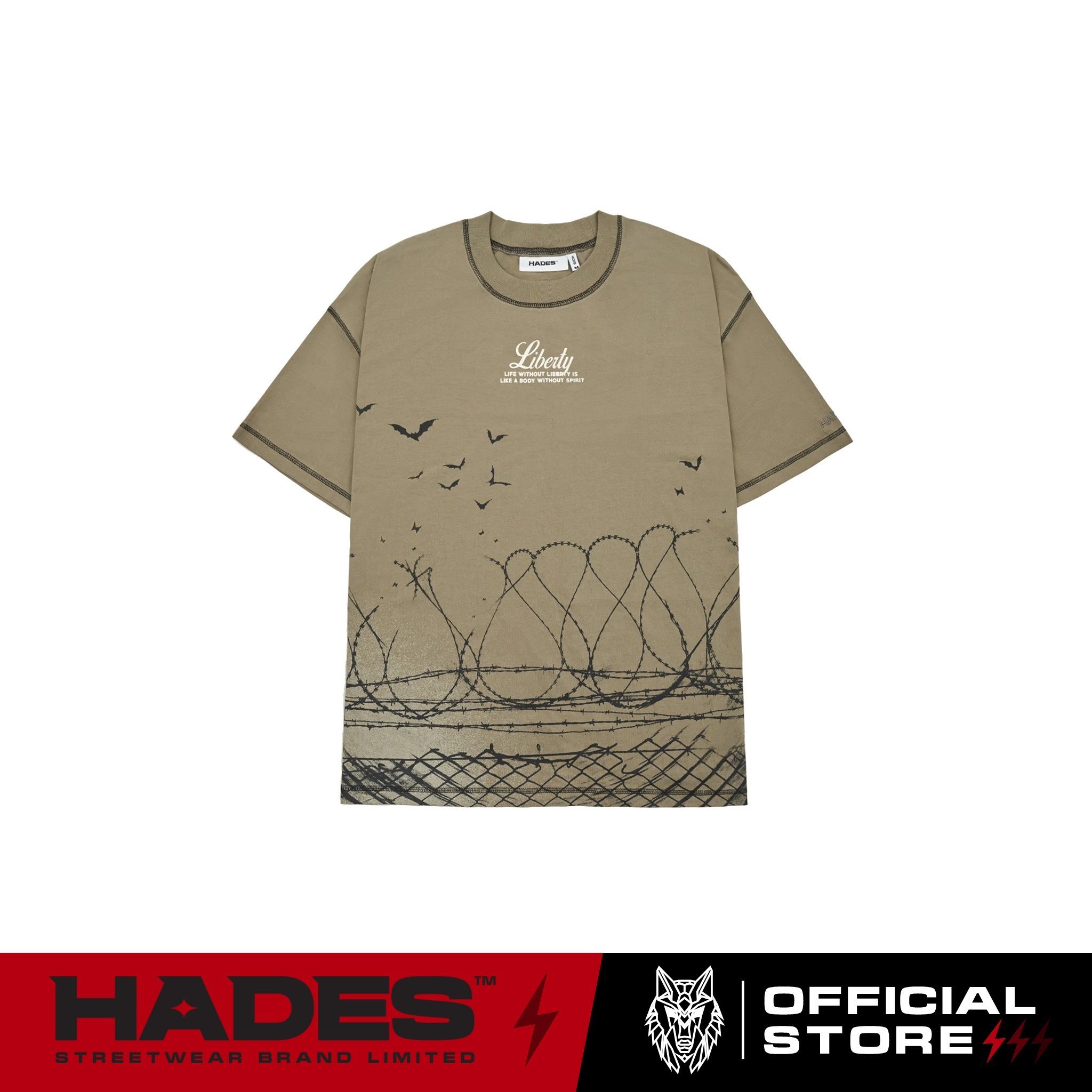 Áo thun tay lỡ unisex the liberty tee - hades brand chính hãng