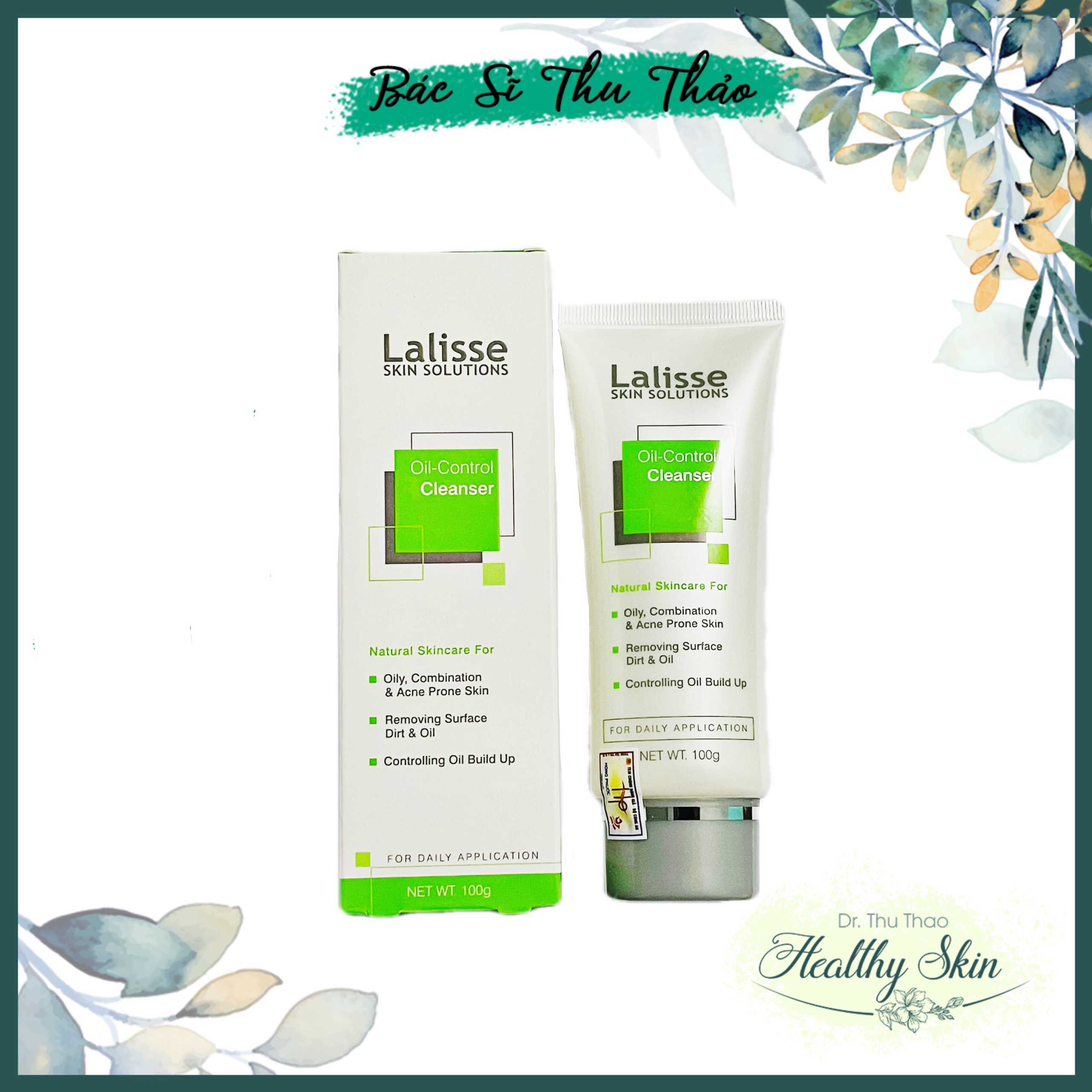 [100g] Sữa rửa mặt cho da dầu - mụn Lalisse oil control cleanser