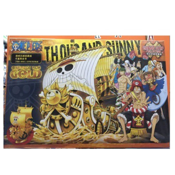 Mô hình lắp ráp tàu Thousand Sunny Film Gold One Piece + Tặng kèm bộ thẻ bài Pokemon