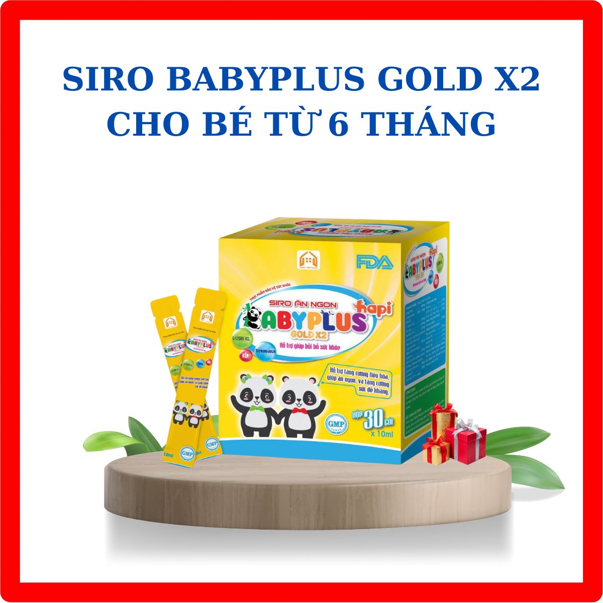 Siro ăn ngon cho bé - Siro ăn ngon tăng cân cho bé Babyplus Gold X2 Sản Phẩm Chính Hãng