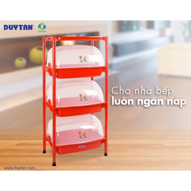 Kệ chén có nắp 3 tầng - duy tân