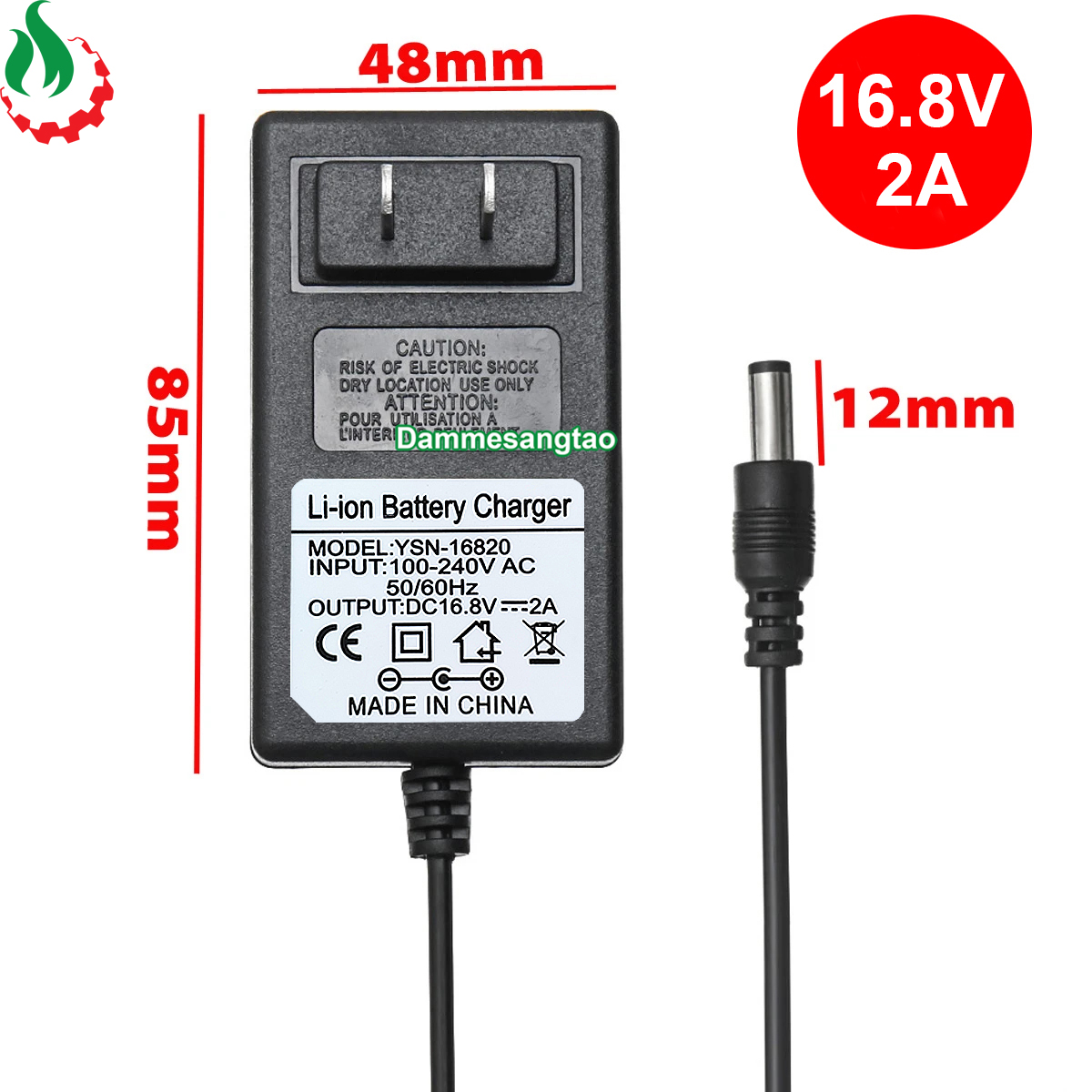 Sạc 4s 16.8v 2a dùng cho pin li-ion 3.7v