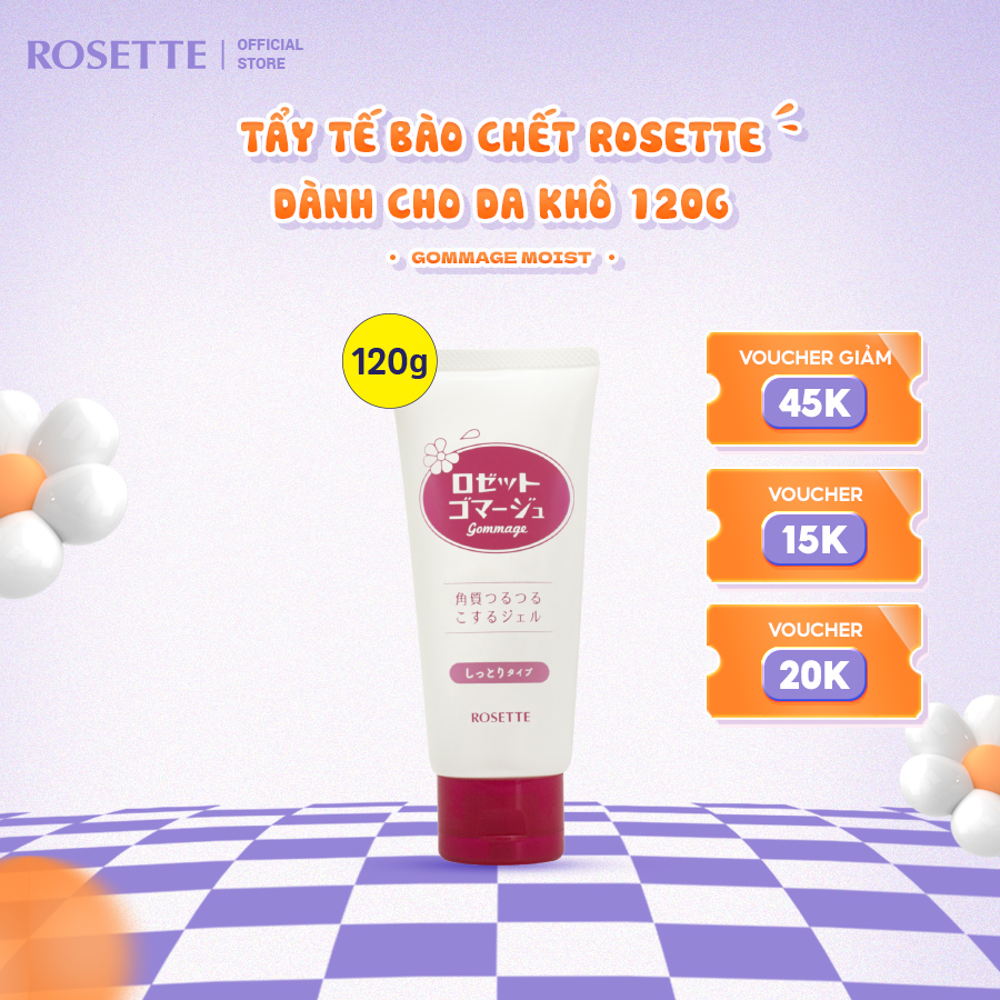 Tẩy Tế Bào Chết Dành Cho Da Khô Rosette Gommage Moist 120g