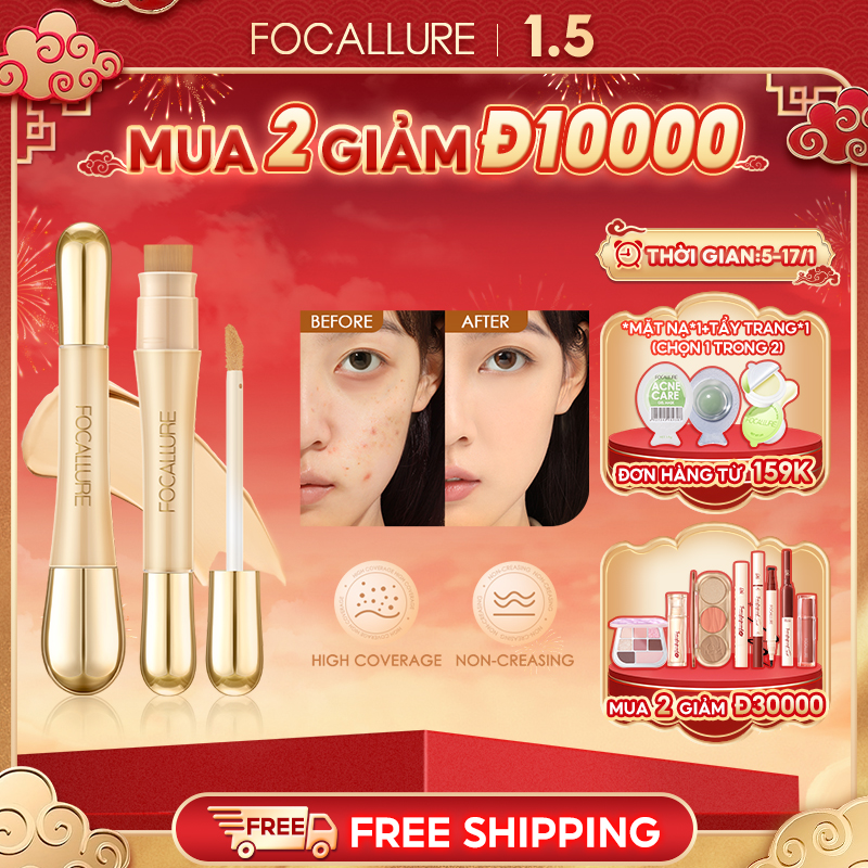 Kem Che Khuyết Điểm FOCALLURE Trọng Lượng Nhẹ Chống Thấm Nước 8g