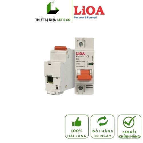 Cầu dao tự động - aptomat 1 pha dòng cắt 10ka lioa