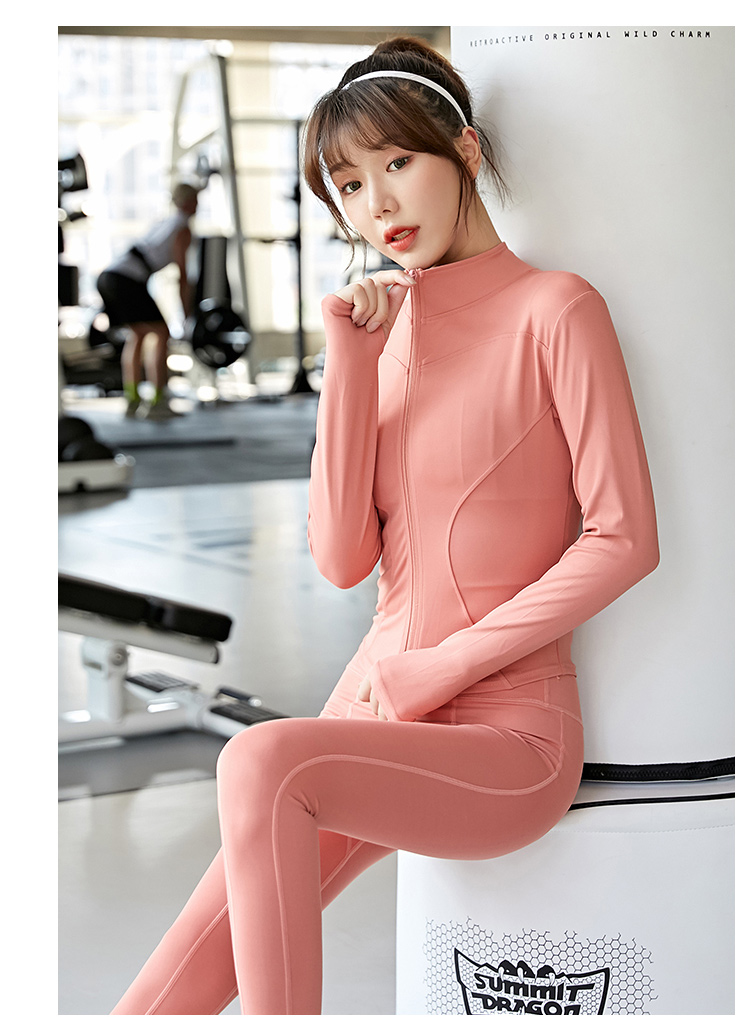 Áo Khoác Thun Tập Gym Yoga  Nữ Dài Tay  Đủ Màu Đen Xám Hồng Xanh Ngọc - Áo Co Giãn Tốt Thoáng Nhiệt Không Phai Màu | Hi Sport