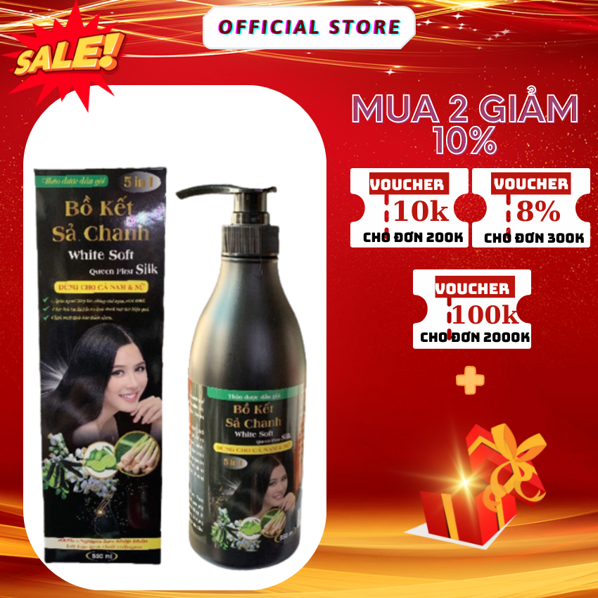 COMBO 2 CHAI Dầu Gội Bồ Kết Sả Chanh 850 ml - Dầu Gội Bồ Kết Sả Chanh thế hệ mới, dầu gội ngăn rụng tóc, dầu gội đầu bồ kết
