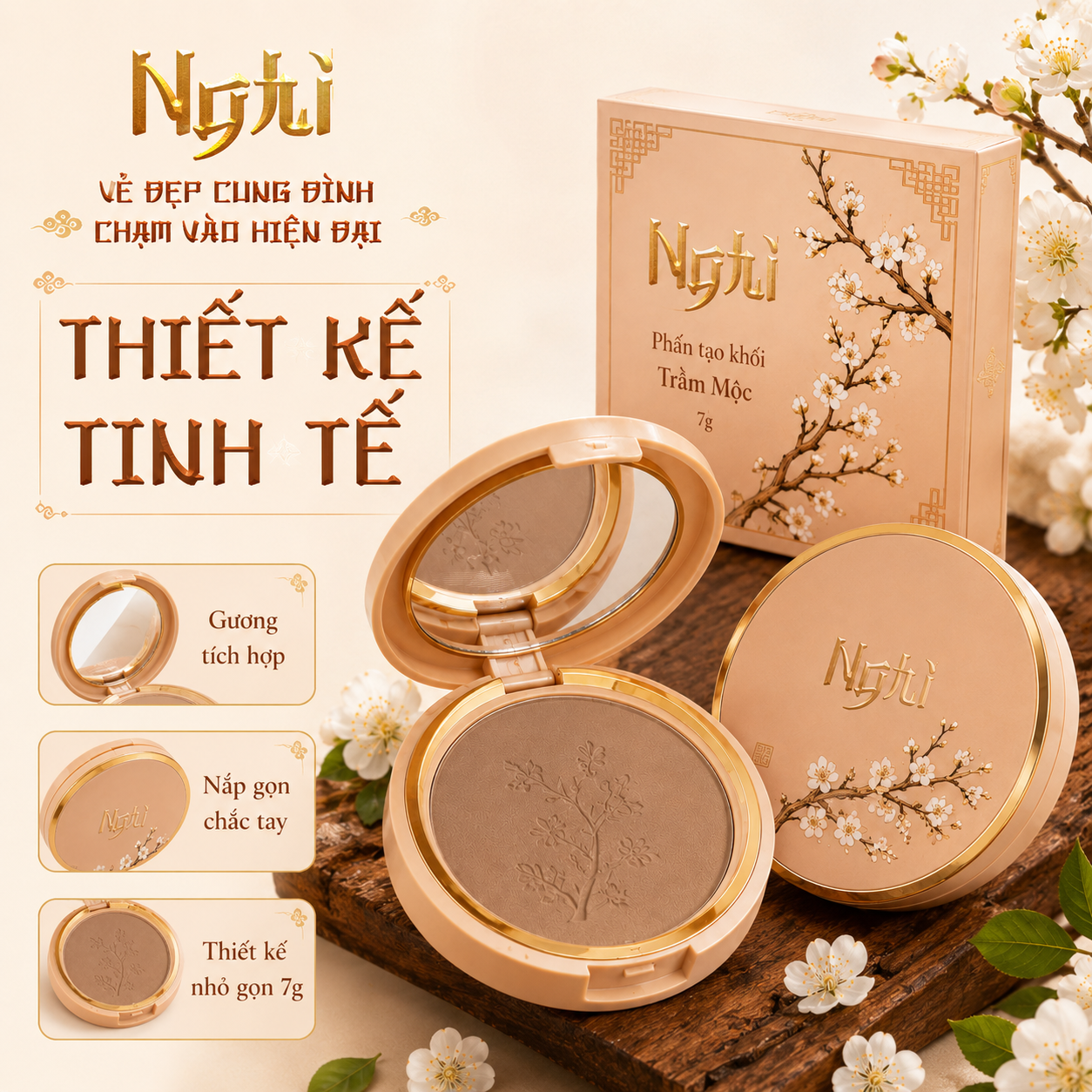 Phấn tạo khối Trầm Mộc 7g