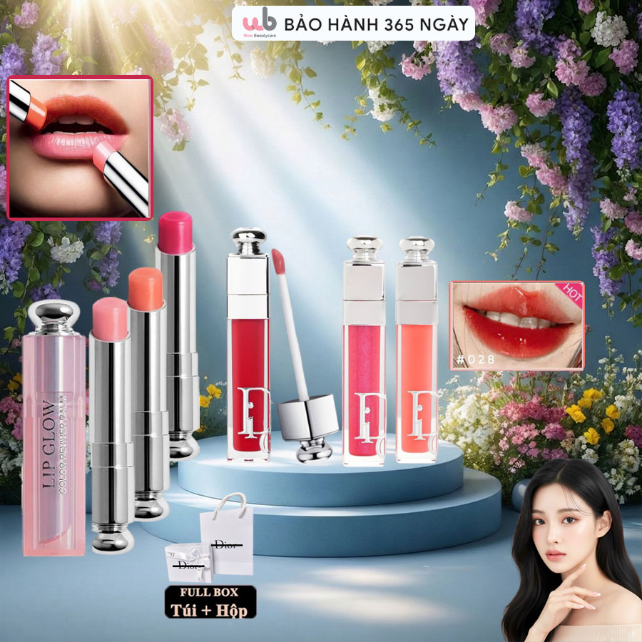 Full màu Son dưỡng Dior maximizer addict lip glow che đi rãnh môi,căng mọng tự nhiên.