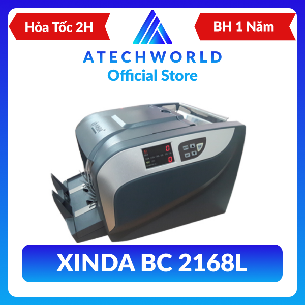 Máy đếm tiền xinda 2168l - dùng cho ngân hàng - hàng chính hãng - có xuất vat